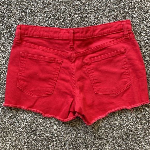 Gap Red Denim Sexy Boyfriend Shorts. Size 2 - Picture 2 of 8